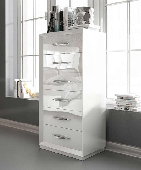 Esf Furniture - Miami Chest In White - Miami-Ch