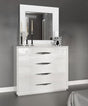 Miami Single Dresser And Mirror Set In White - Miami-Single Dr+M | ESF
