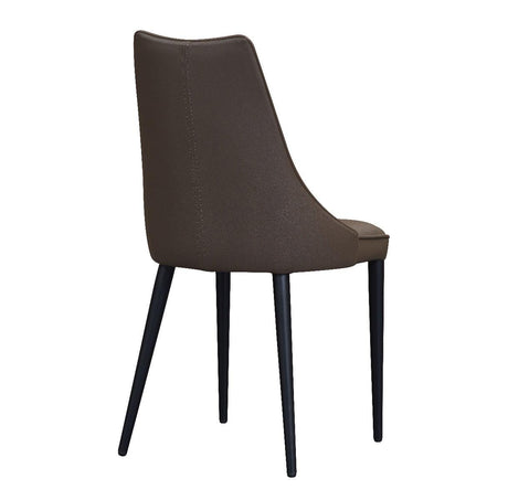 Milano Leather Dining Chair Set Of 2 In Chocolate - 18991-C | J&M