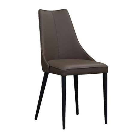 Milano Leather Dining Chair Set Of 2 In Chocolate - 18991-C | J&M