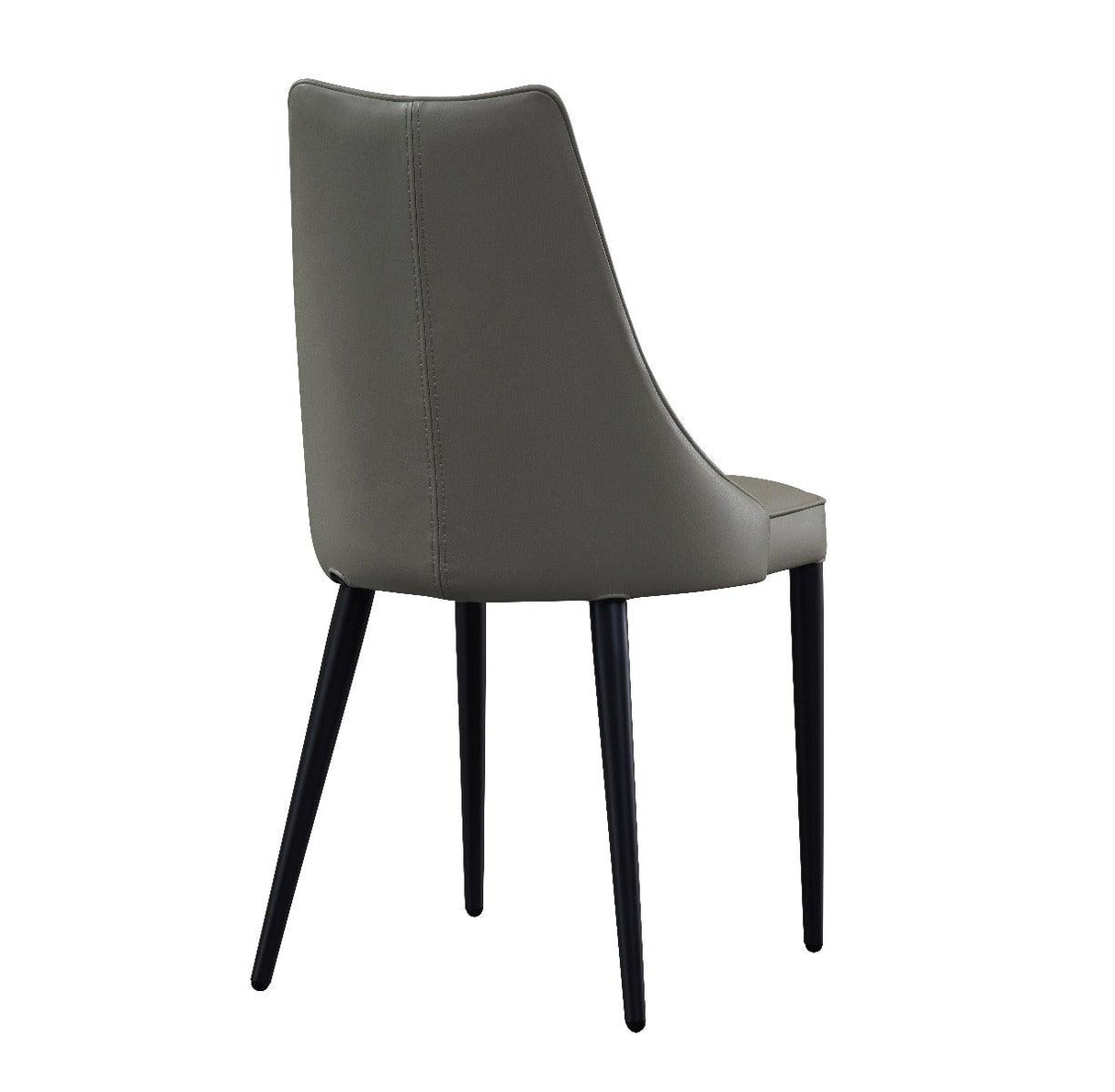 J&M Furniture - Milano Leather Dining Chair Set Of 2 In Light Grey - 18991-Lg