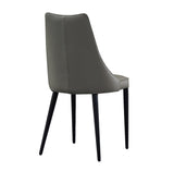 J&M Furniture - Milano Leather Dining Chair Set Of 2 In Light Grey - 18991-Lg
