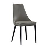J&M Furniture - Milano Leather Dining Chair Set Of 2 In Light Grey - 18991-Lg
