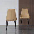 Milano Leather Dining Chair Set Of 2 In Tan - 18991-T | J&M