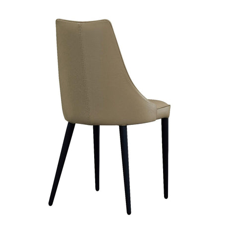 Milano Leather Dining Chair Set Of 2 In Tan - 18991-T | J&M
