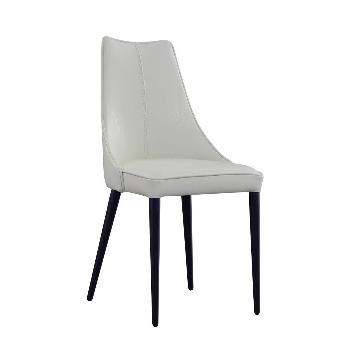 J&M Furniture - Milano Leather Dining Chair Set Of 2 In White - 18991-W