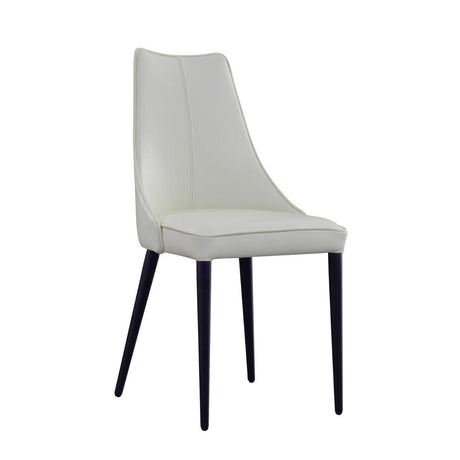 Milano Leather Dining Chair Set Of 2 In White - 18991-W | J&M