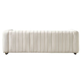 Modern velvet sofa beige color - Home Elegance USA