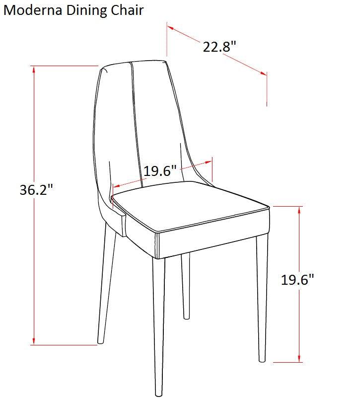 J&M Furniture - Moderna Dining Chair Set Of 2 In Taupe With Grey Legs - 18857-Dc