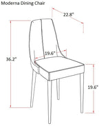J&M Furniture - Moderna Dining Chair Set Of 2 In Taupe With Grey Legs - 18857-Dc