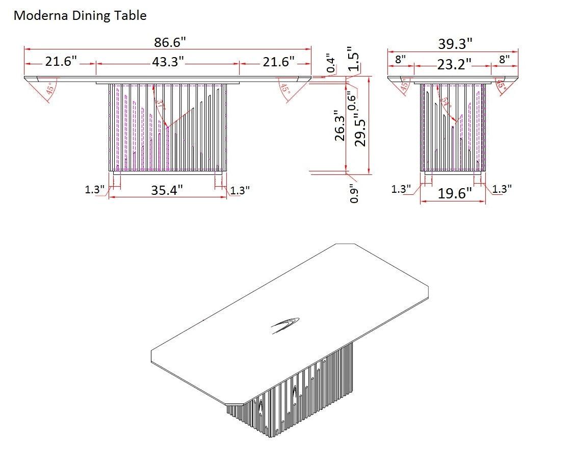 J&M Furniture - Moderna Dining Table - 18857-Dt