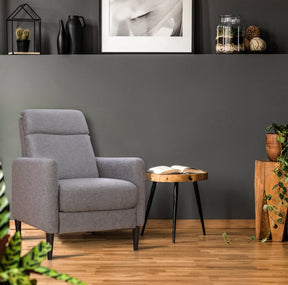 MOLSON PUSHBACK RECLINER CHAIR - CARBON BLACK - Home Elegance USA