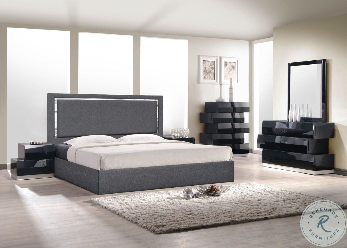 J&M Furniture - Monet King Bed In Charcoal - 18740K