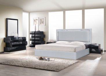 J&M Furniture - Monet King Bed In Silver Grey - 18741K