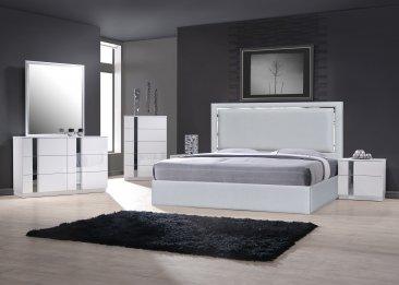 J&M Furniture - Monet King Bed In Silver Grey - 18741K