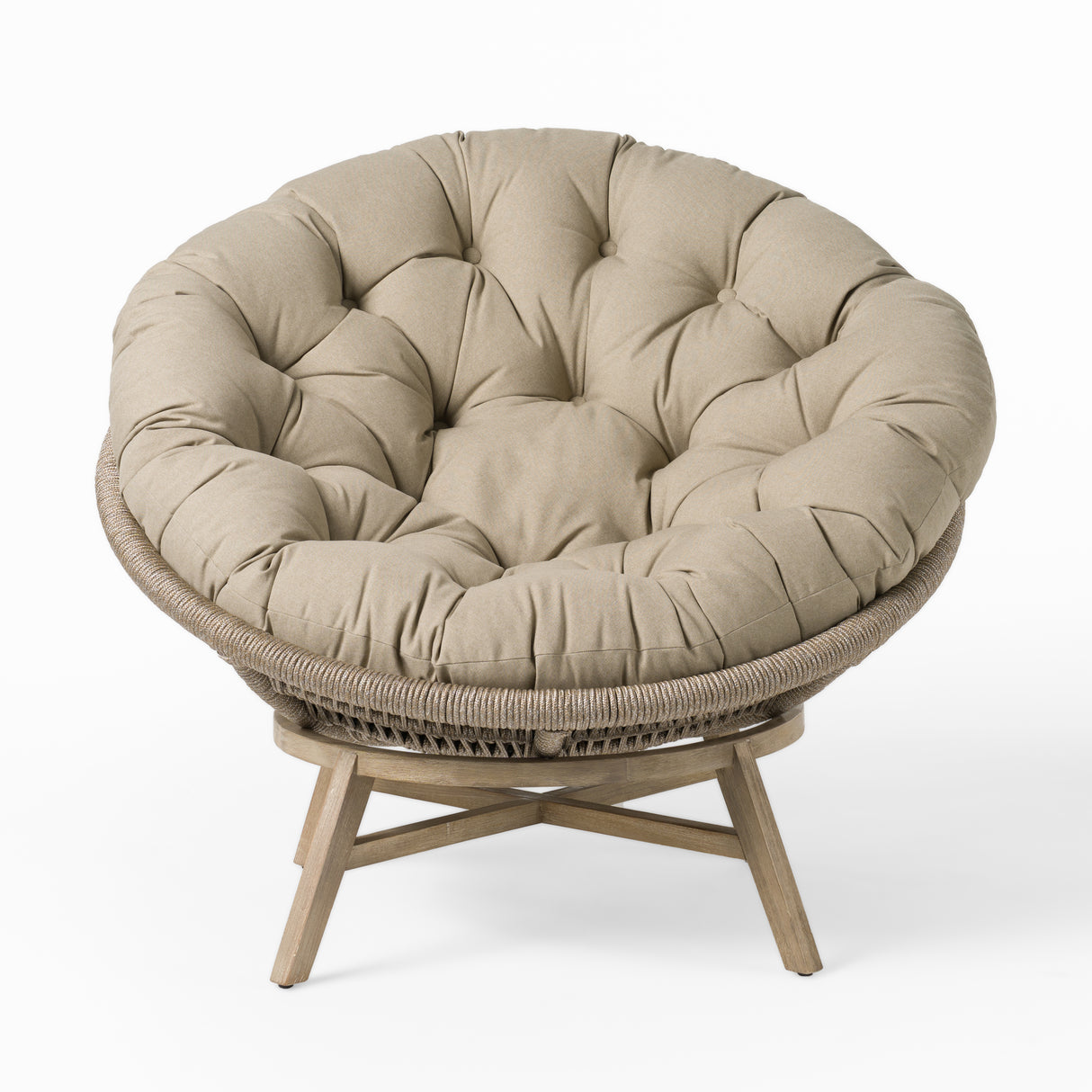 Vig Furniture Renava Moon - Outdoor Beige Lounge Chair