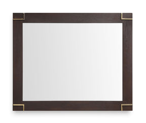 Vig Furniture Modrest Moontide - Modern Smoked Ash & Gold Mirror
