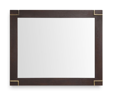 Vig Furniture Modrest Moontide - Modern Smoked Ash & Gold Mirror