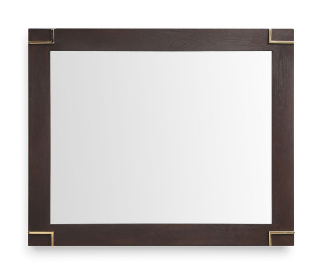 Vig Furniture Modrest Moontide - Modern Smoked Ash & Gold Mirror