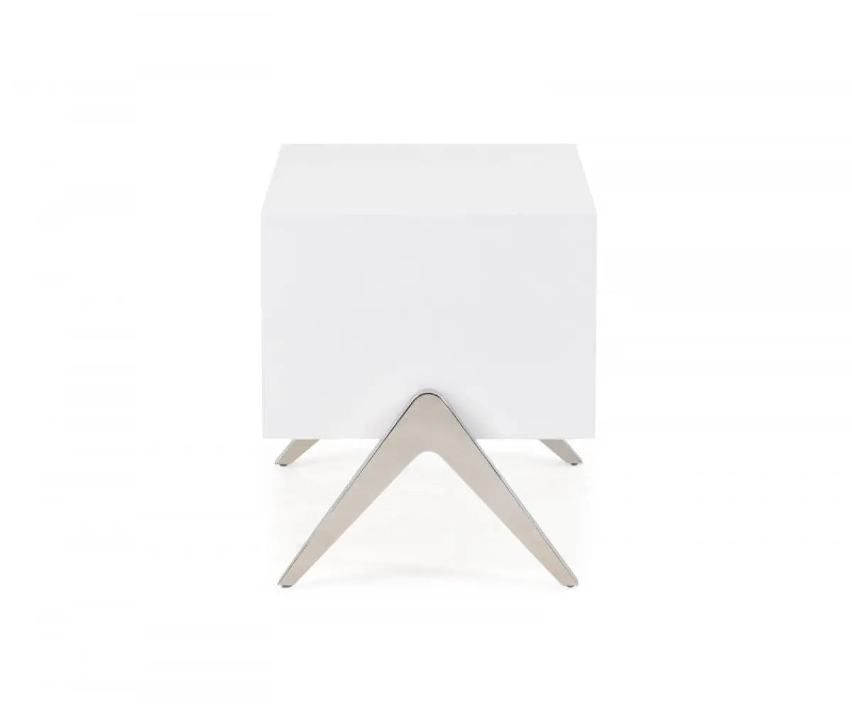 Vig Furniture - Modrest Candid Modern White Nightstand - Vgvcn1109