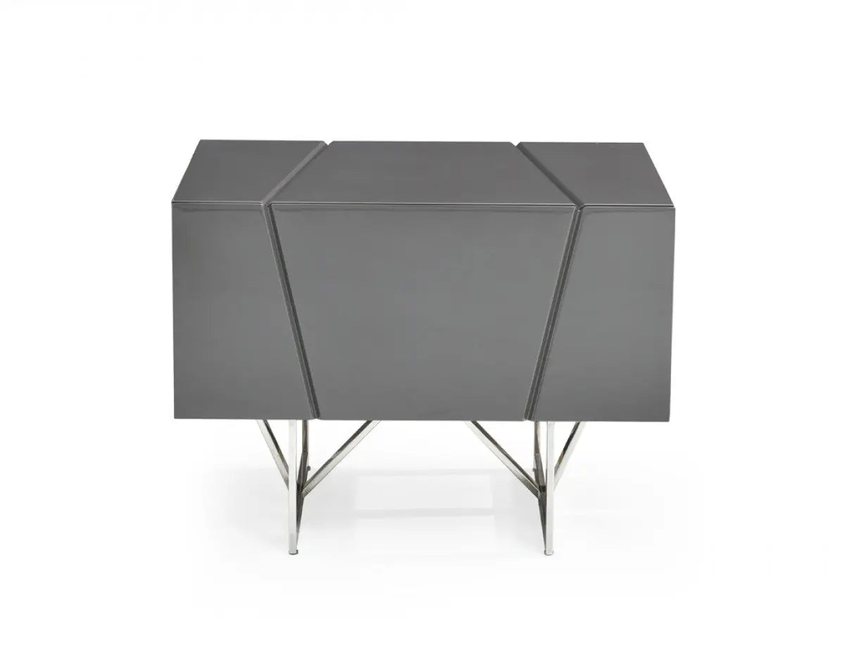 Vig Furniture - Modrest Chrysler Modern Grey Nightstand - Vgvcn8978-Gry