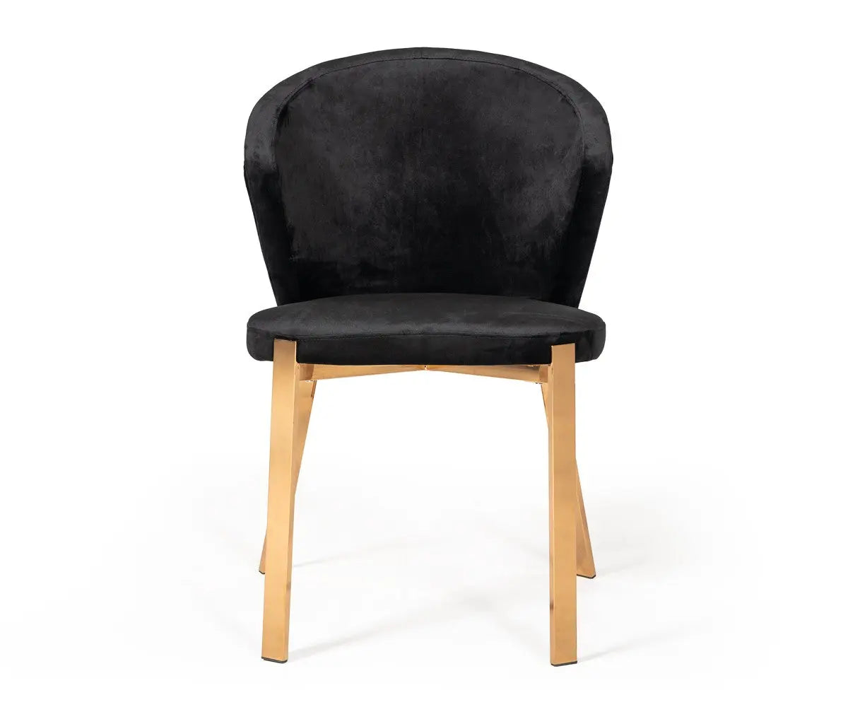Vig Furniture - Modrest Nadia Modern Black Velvet & Rosegold Dining Chair (Set Of 2) - Vgvcb209-Blkrg