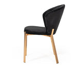 Vig Furniture - Modrest Nadia Modern Black Velvet & Rosegold Dining Chair (Set Of 2) - Vgvcb209-Blkrg