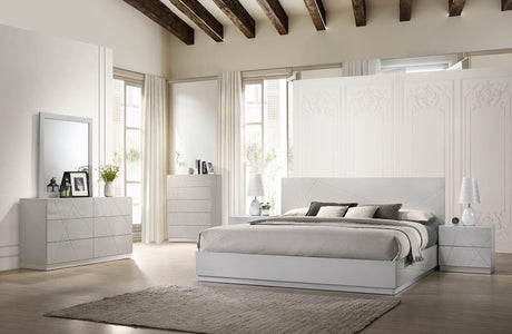 J&M Furniture - Naples 5 Piece Twin Bedroom Set In Grey - 17122-T-5Set