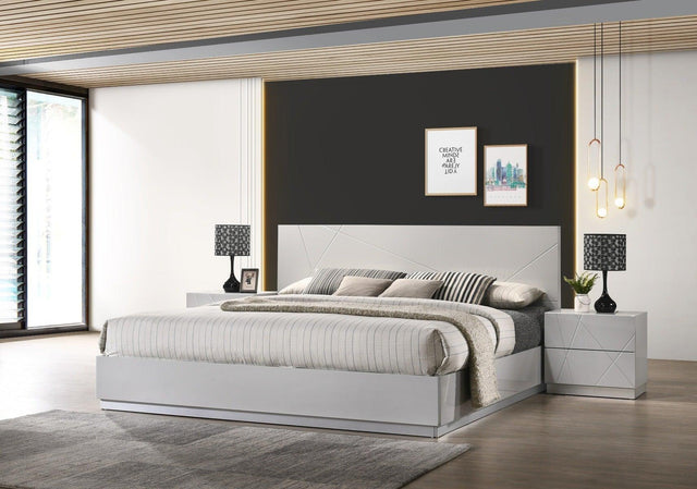 J&M Furniture - Naples 3 Piece Queen Bedroom Set In Grey - 17122-Q-3Set