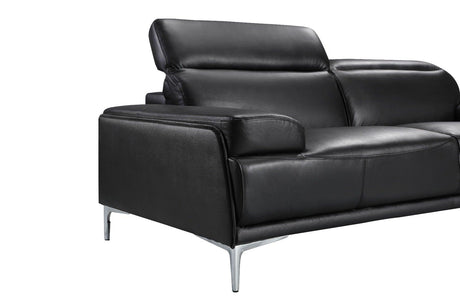 J&M Furniture - Nicolo 2 Piece Sofa Set in Black - 18982-2SET