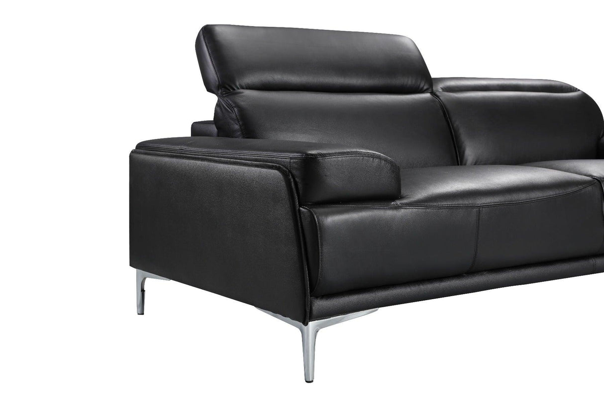 J&M Furniture - Nicolo 2 Piece Sofa Set In Black - 18982-2Set