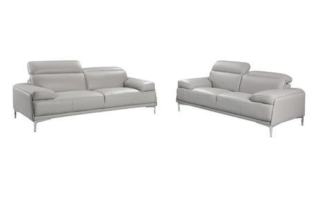 J&M Furniture - Nicolo 2 Piece Sofa Set In Light Grey - 18983-2Set