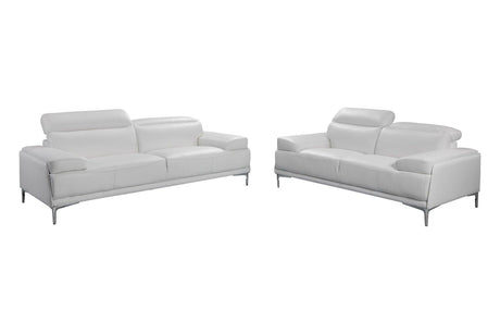 Nicolo Love Seat In White - 18984-L | J&M