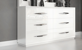 Carmen Double Dresser in White High Gloss – Modern Bedroom Storage by ESF Furniture