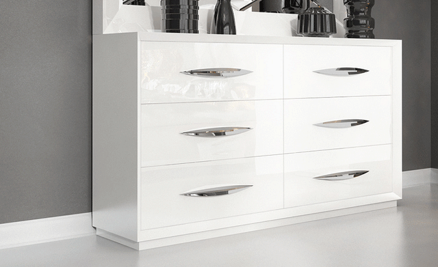 Esf Furniture - Carmen Double Dresser In White - Carmendresserwhite