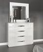 Carmen Single Dresser With Mirror Set In White - Carmensdresserwhite-M | ESF