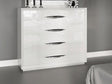 Carmen Single Dresser in White High Gloss – Modern Bedroom Storage by ESF Furniture