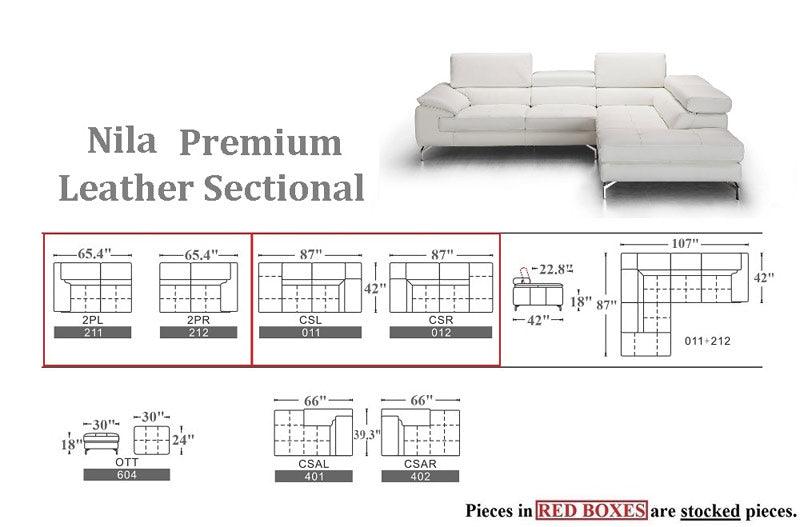 J&M Furniture - Nila Premium Leather Sectional - 18274