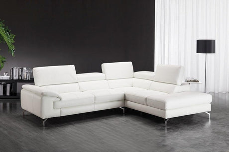 Nila Premium Leather Sectional In Right Facing Chaise - 18274-Rhfc | J&M