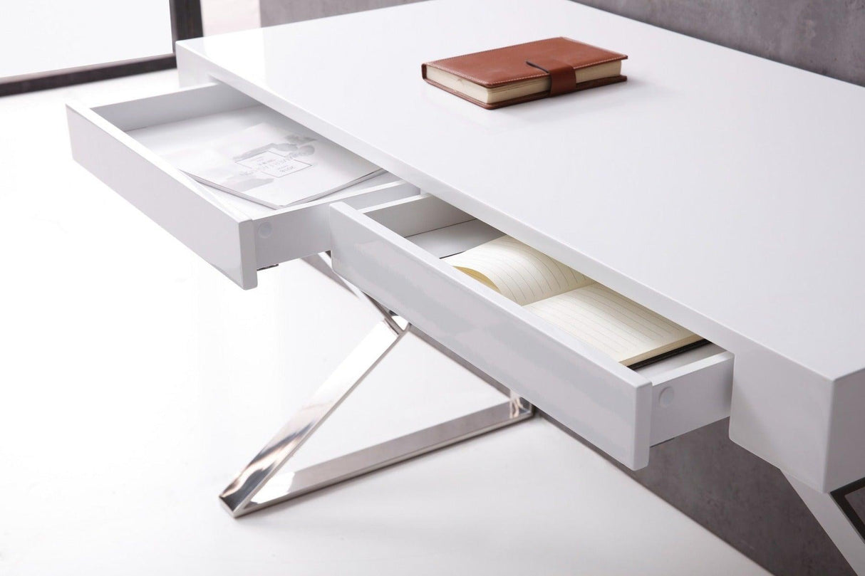 J&M Furniture - Noho Desk In White - 17112-Wh