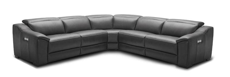 J&M Furniture - Nova 5 Piece Motion Sectional Set In Dark Grey - 18775-Dg