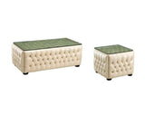 Esf Furniture - 3 Piece Occasional Table Set In Ivory - 258Coffeetable-3Set