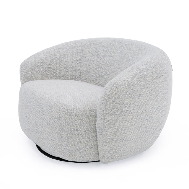 Vig Furniture Modrest Omaha - Modern Swivel Off White Fabric Chair