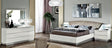 Onda 5 Piece Bedroom Queen Platform Bed Set In White - Ondabedqswhite-5Set | ESF