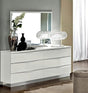Onda Double Dresser With Mirror Set In White - Ondadresserwhite-M | ESF