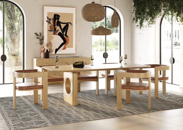 Vig Furniture Nova Domus Oshana - Modern White Oak Dining Table