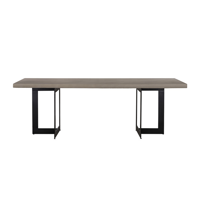 Vig Furniture Modrest Sharon Modern Concrete & Black Metal Dining Table