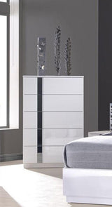 J&M Furniture - Palermo White Lacquer 3 Piece Eastern King Bedroom Set - 17853-K-3Set