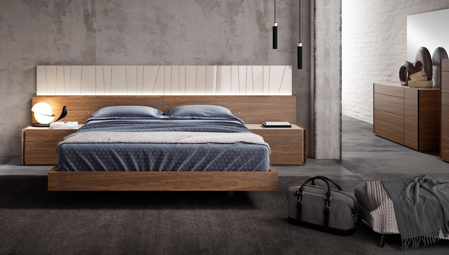 J&M Furniture - Porto King Size Bed In Walnut - 17866-K