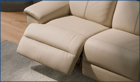 Potenza Leather Reclining Sofa with Closed Back